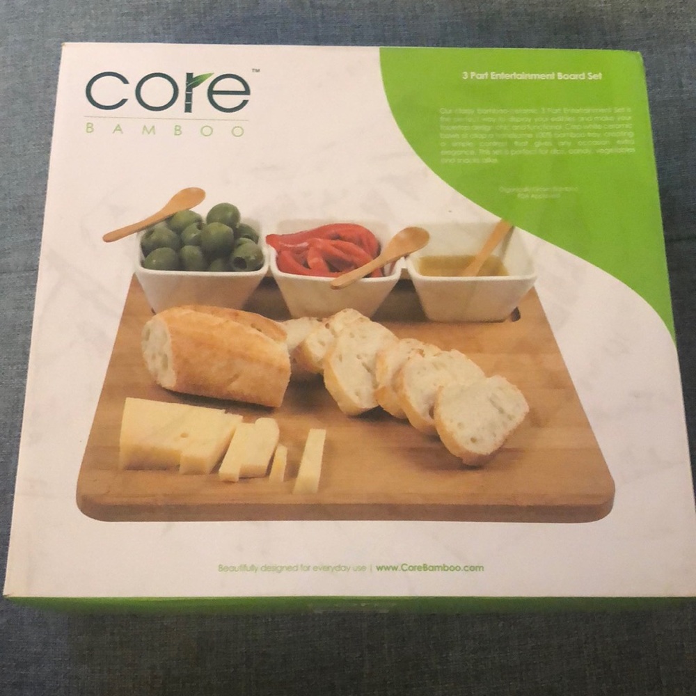 Core bamboo 3-piece entertainment board set